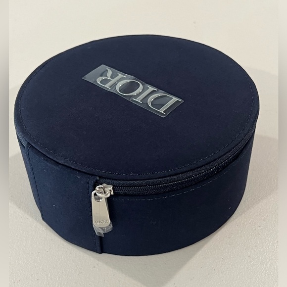 Brand New DIOR Vanity Pouch Makeup Zip Case Mirror Navy Travel NEW - Picture 3 of 11